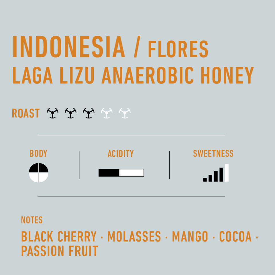 Indonesia Flores Laga Lizu Anaerobic Honey