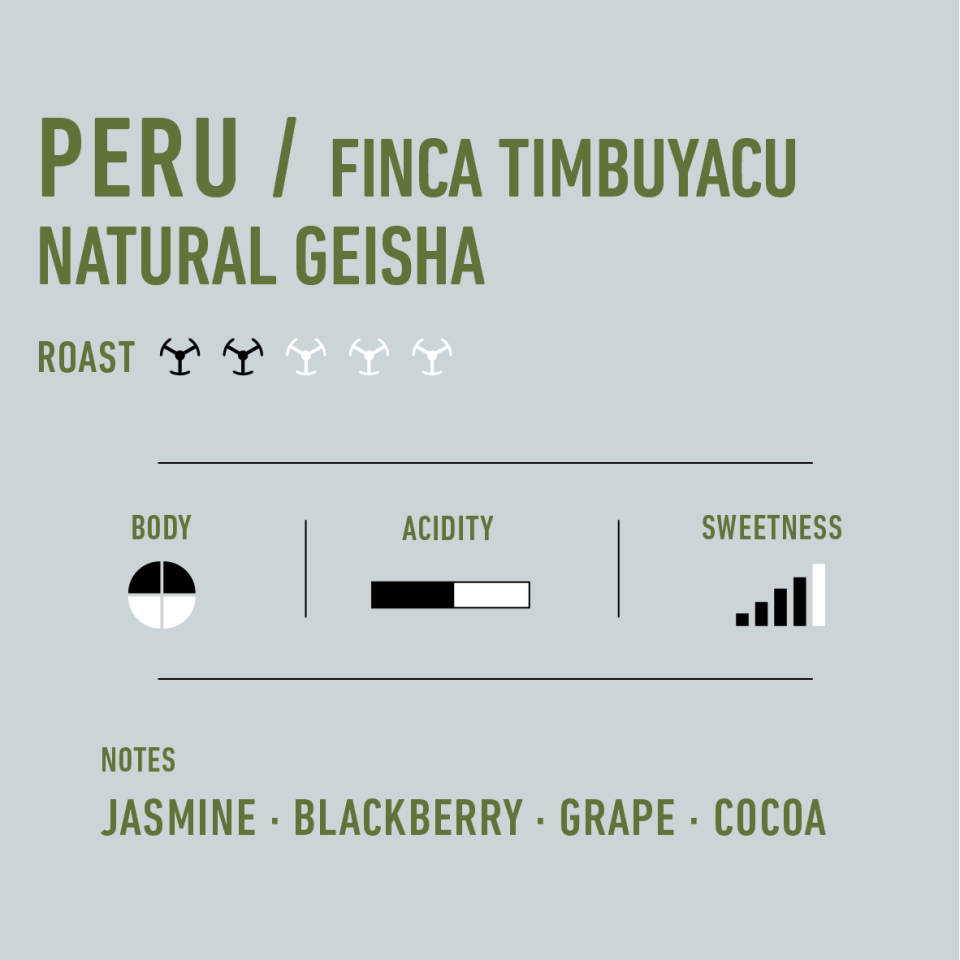 Peru Finca Timbayacu Natural Geisha